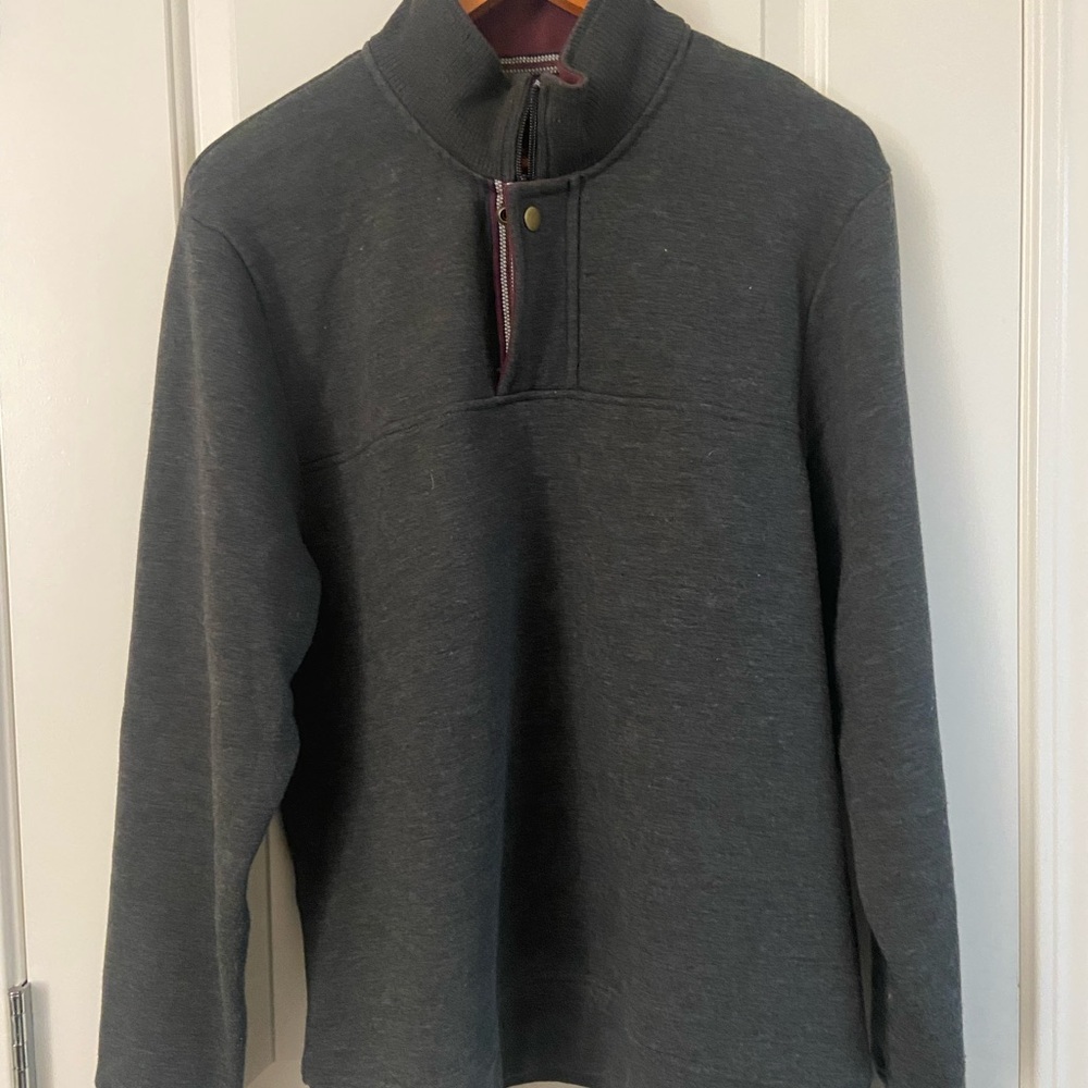 Orvis Men's Charcoal Zip-Up Sweater